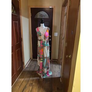 New Directions Boho Maxi Style Dress PTP 19/Length 58/waist 18/size Large